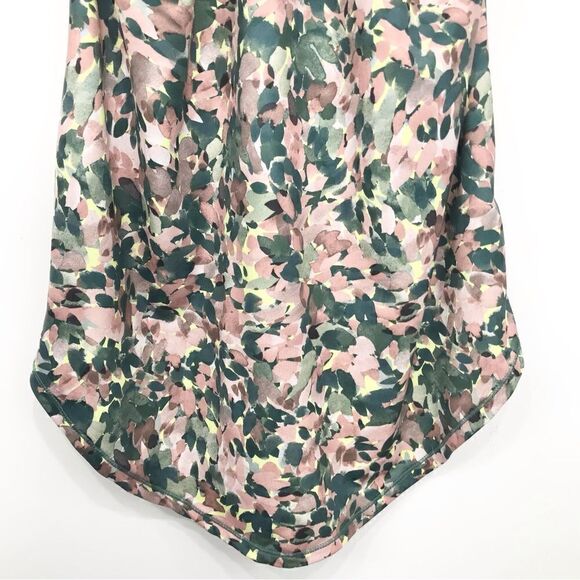 Prana Pearl Isla Green Pink Fitted Stretch Athleisure Dress in White Garden - Picture 7 of 13